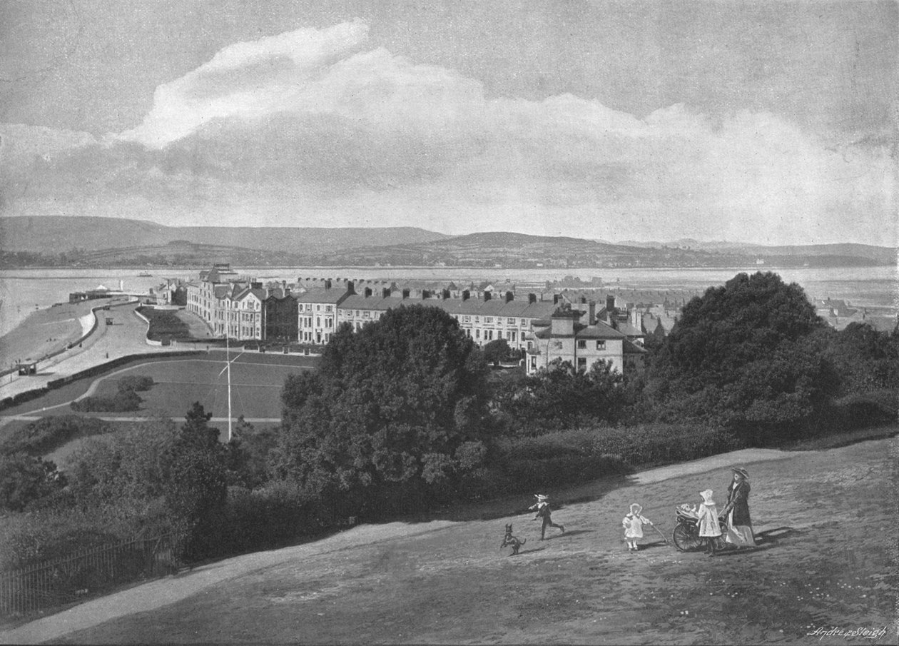 Exmouth depuis le Beacon, vers 1900 - H. T. Cousins