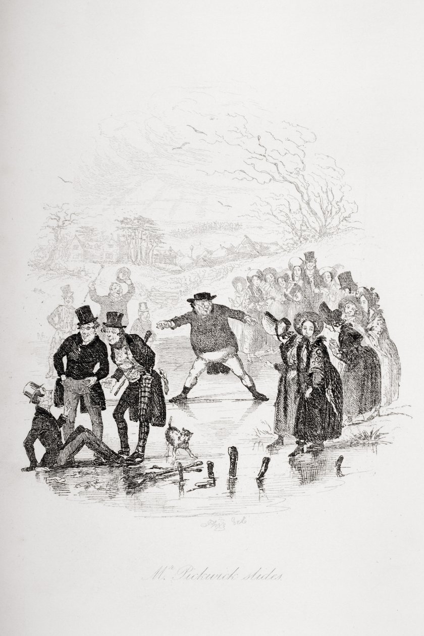 M. Pickwick glisse, illustration de 