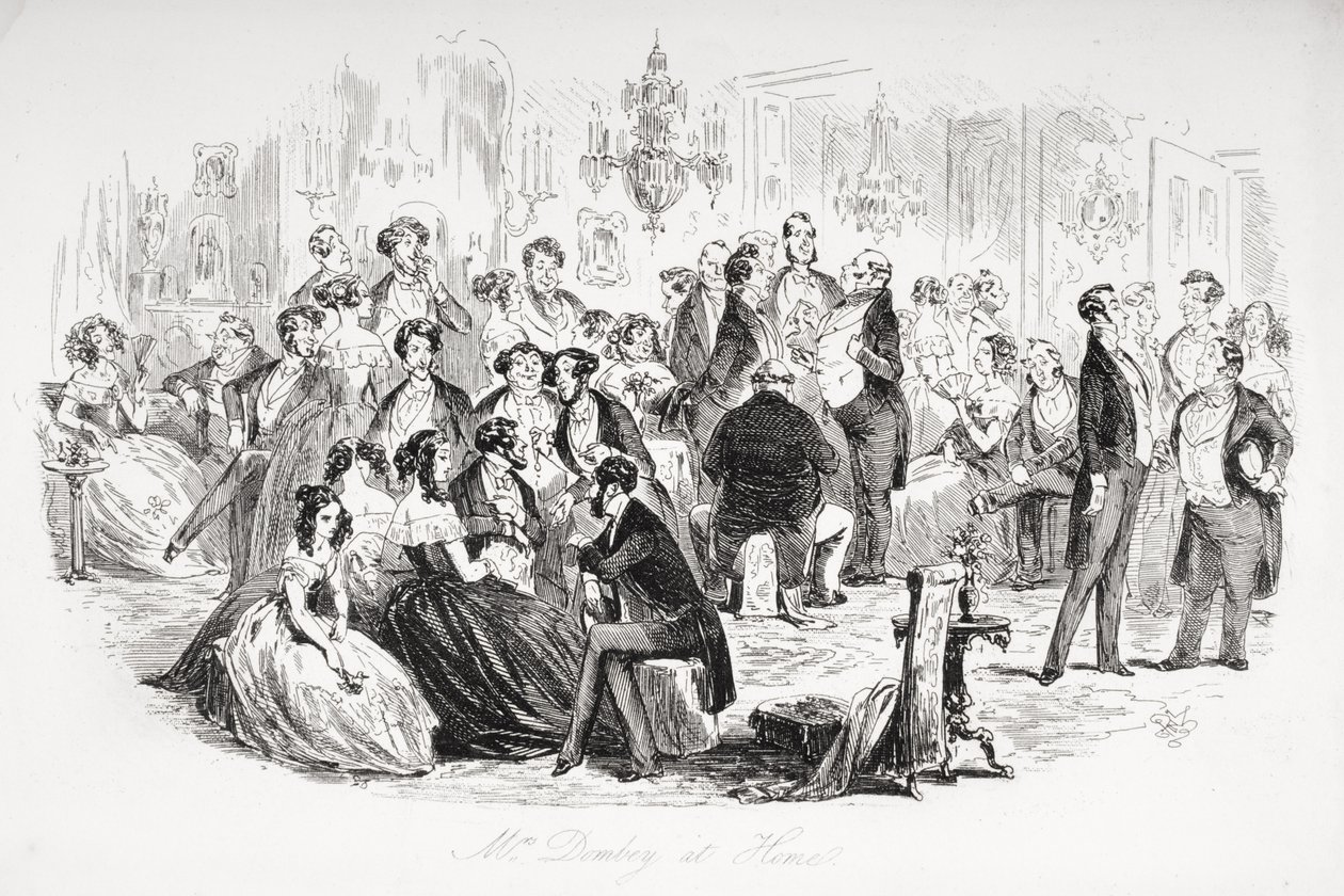 Madame Dombey à la maison, illustration de 
