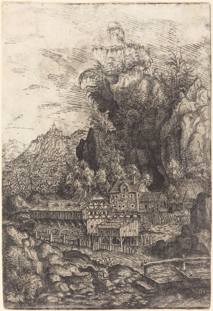 Paysage avec moulin à eau - Hanns Lautensack