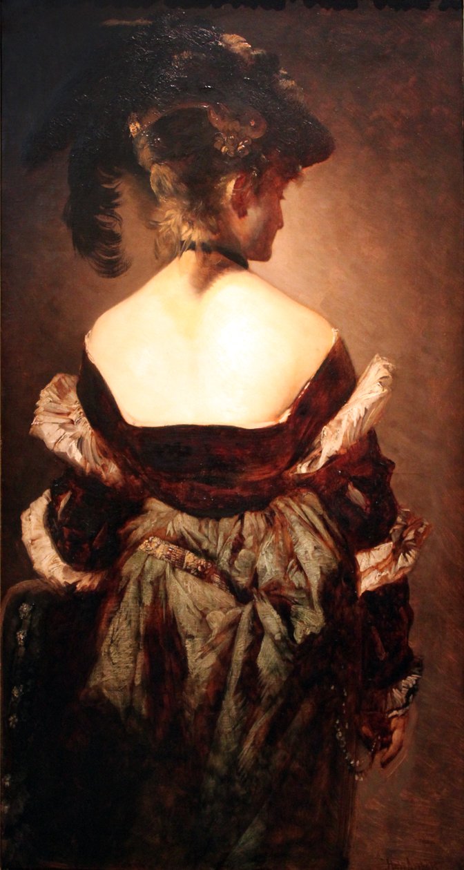 Dame au chapeau à plumes - Hans Makart