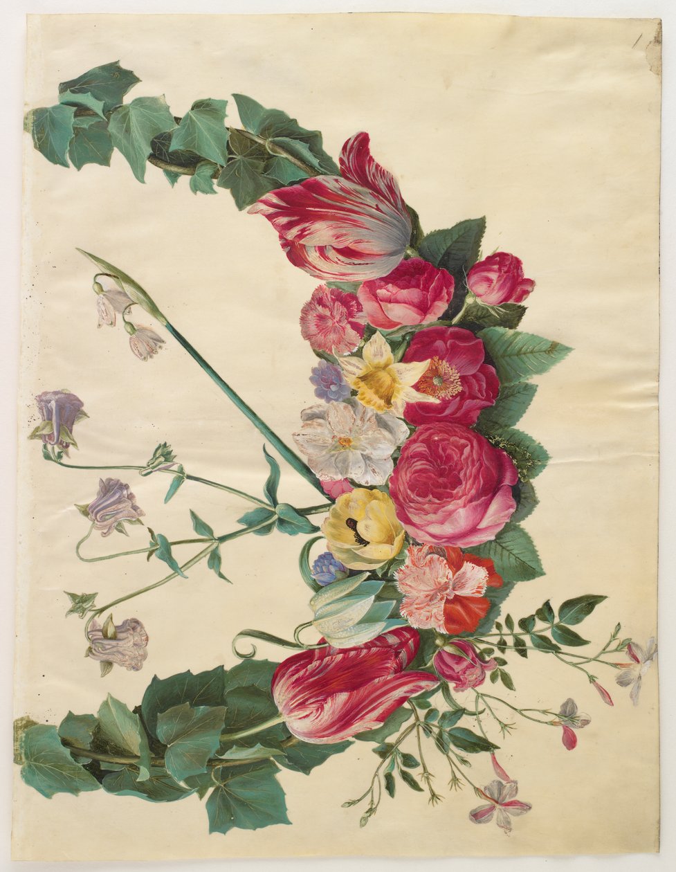 Guirlande de fleurs - Hans Simon Holtzbecker