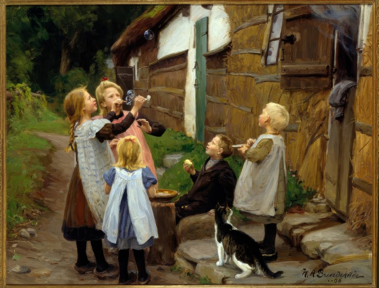 H. A. Brendekilde, bulles de savon - Hans Andersen Brendekilde