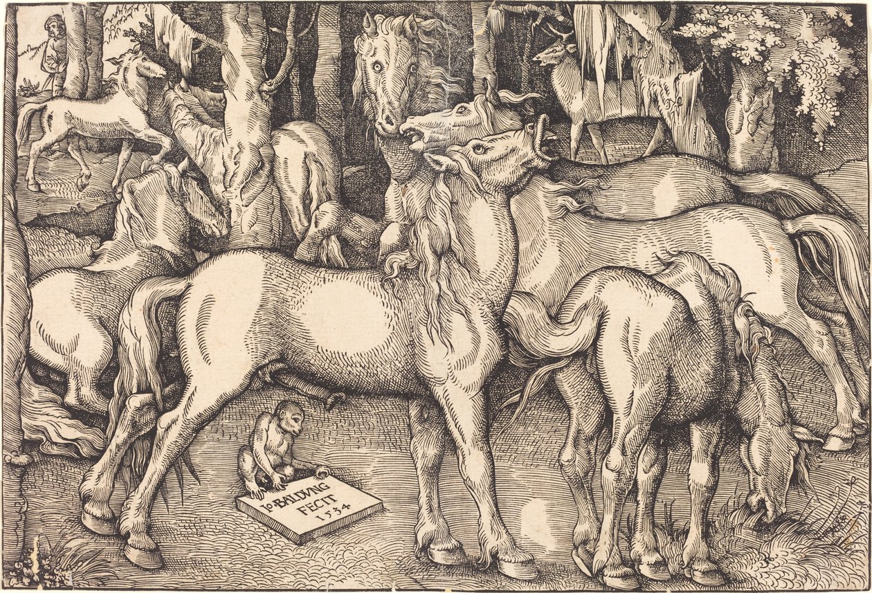 Groupe de sept chevaux - Hans Baldung Grien