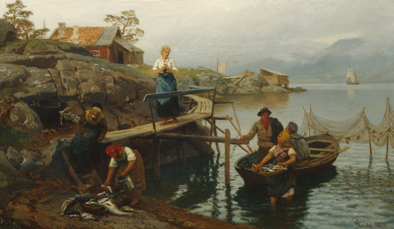 Après la pêche - Hans Gude