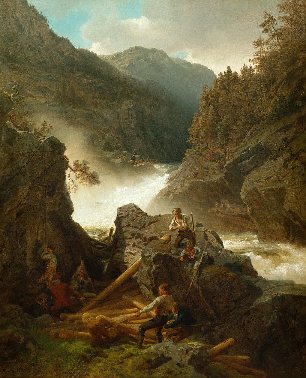 Rivière Rukkedals, Nes à Hallingdal - Hans Gude