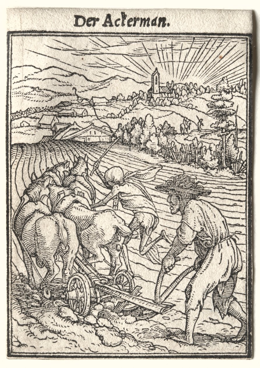 La Danse de la Mort : Le Laboureur - Hans Holbein