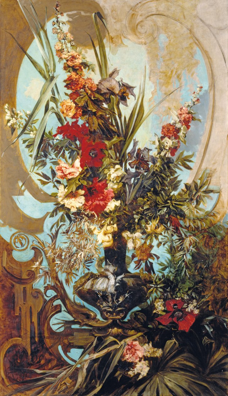Bouquet de fleurs décoratif - Hans Makart