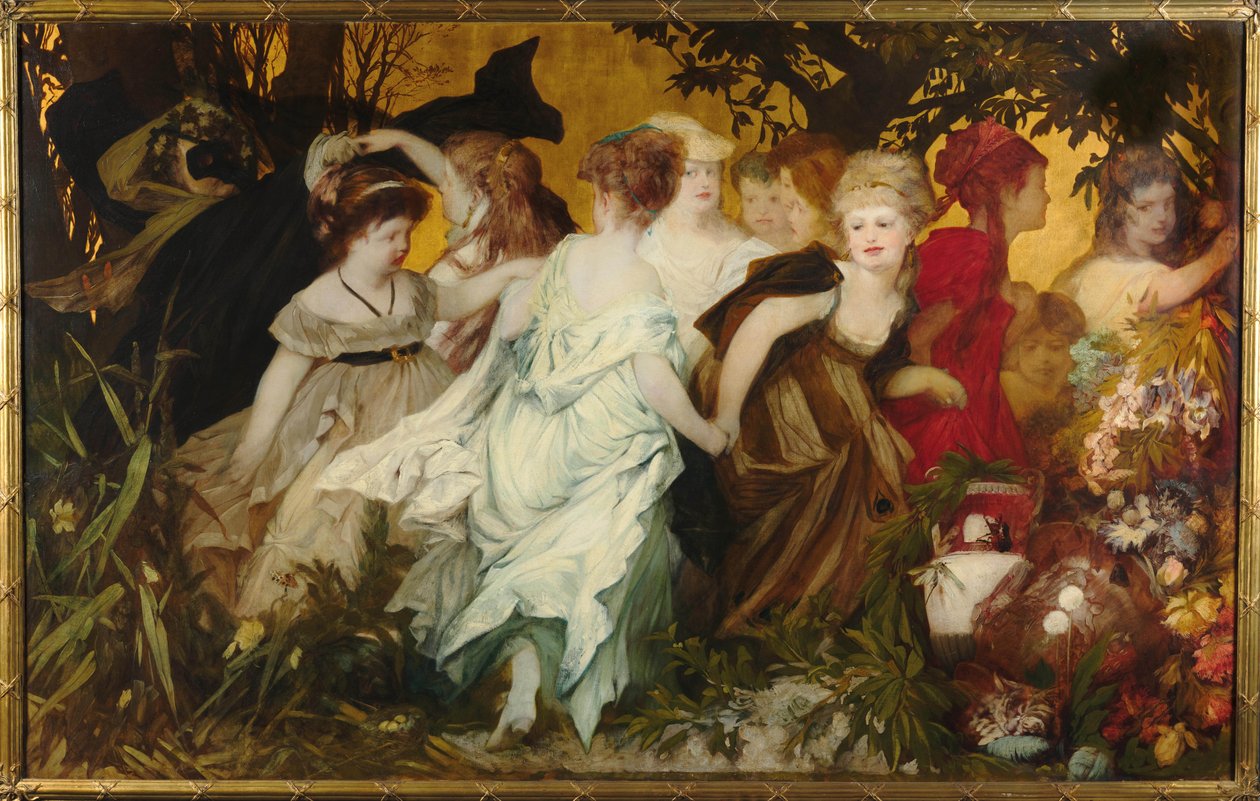 Amoretti moderne, triptyque, panneau gauche - Hans Makart