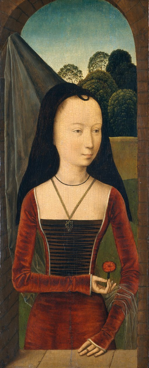 Jeune femme avec un œillet, vers 1485-90 - Hans Memling