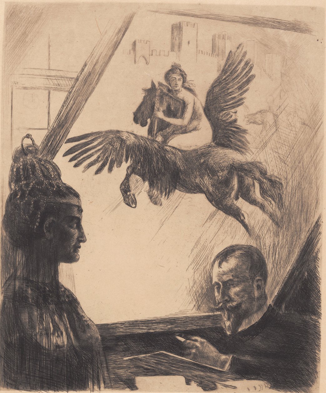 Autoportrait allégorique - Hans Nikolaj Hansen