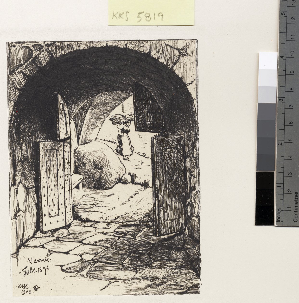 Porte du monastère de Verna - Hans Nikolaj Hansen
