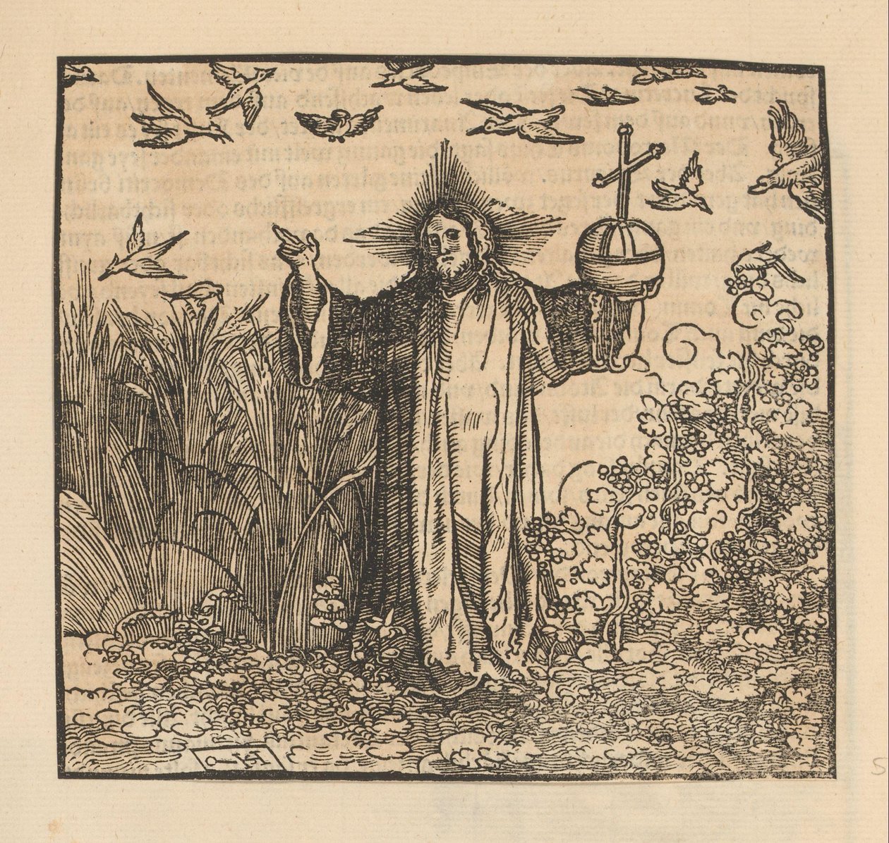 Christ en tant que Salvator Mundi - Hans Schäufelein (possibly)