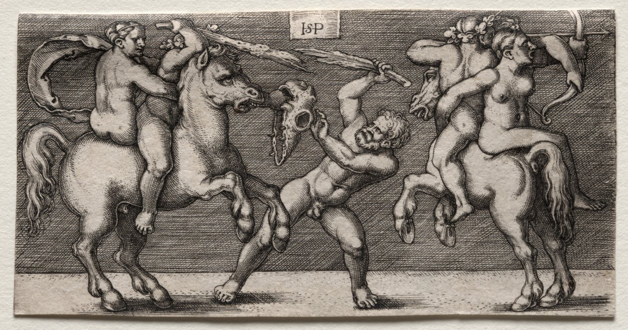 Combat de trois hommes - Hans Sebald Beham