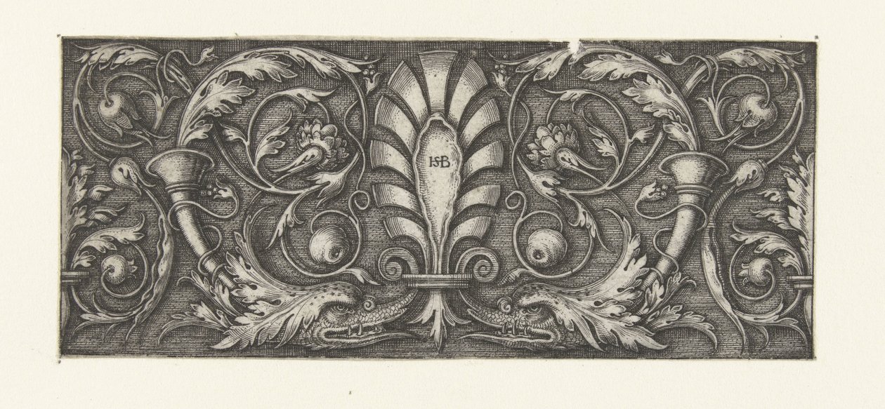 Frise avec une palmette entre des feuillages - Hans Sebald Beham