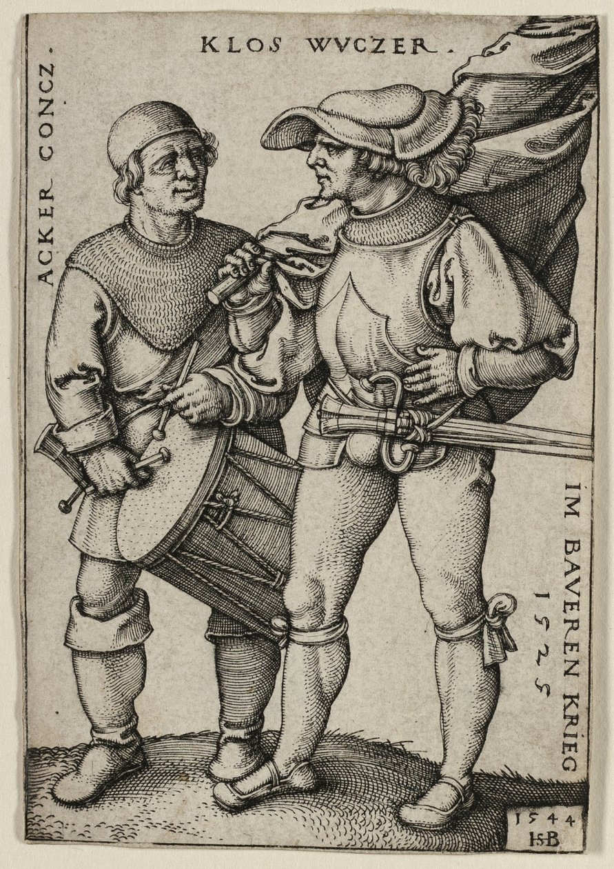 Porte-drapeau et tambour - Hans Sebald Beham
