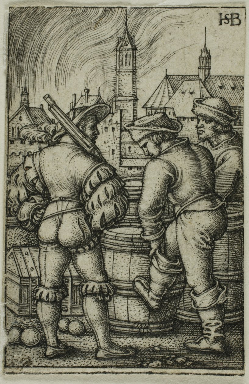 Le garde près des tonneaux de poudre - Hans Sebald Beham