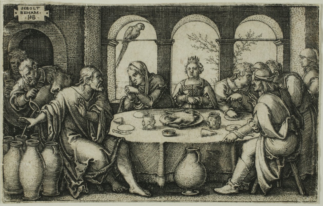 Le mariage à Cana - Hans Sebald Beham