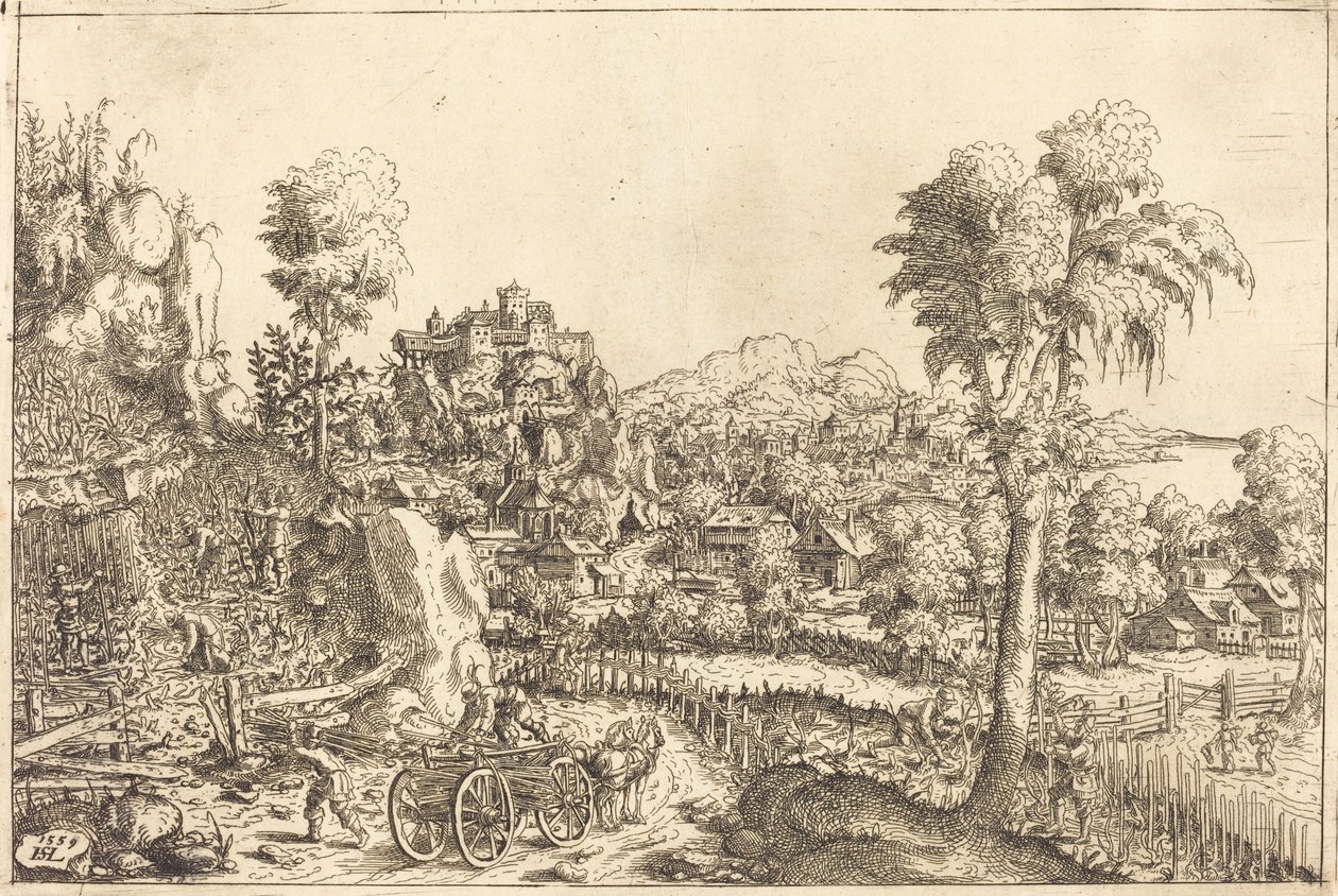 Paysage avec un vignoble, 1559 - Hans Sebald Lautensack