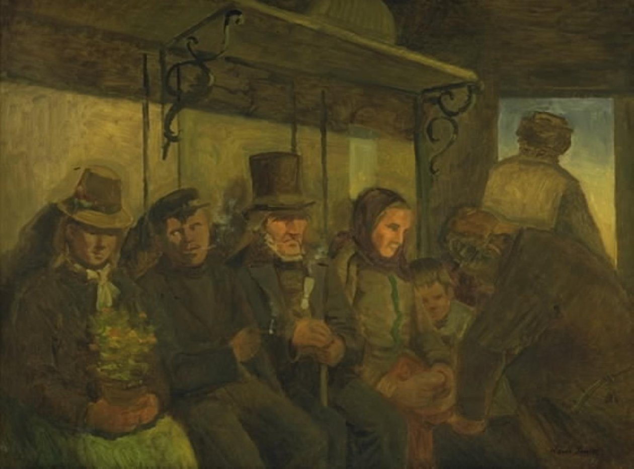 Voyageurs dans un compartiment de troisième classe - Hans Smidth