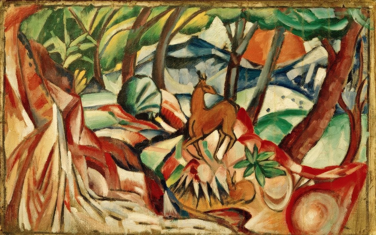 Chevreuil dans un paysage de montagne - Hans Thuar