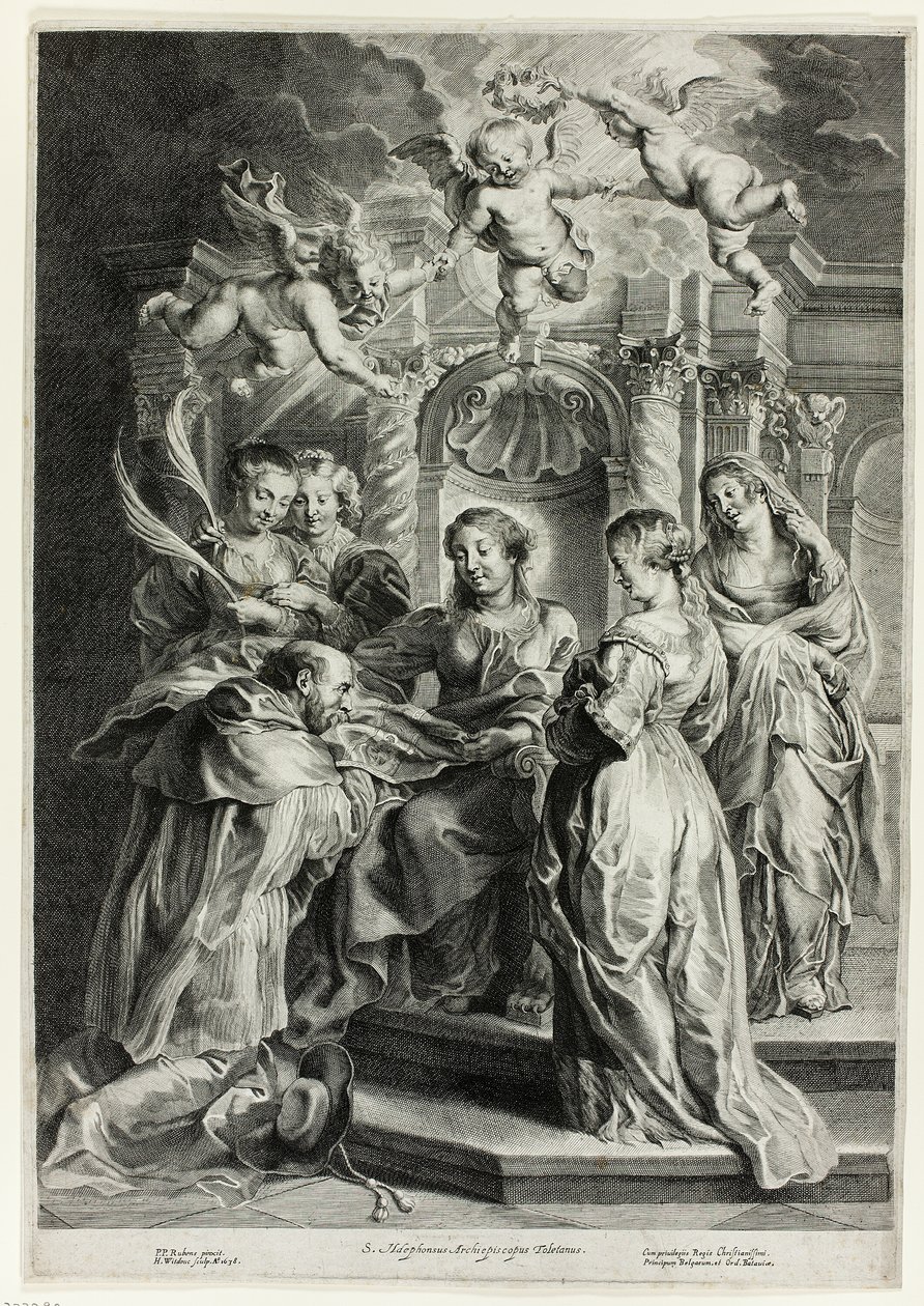 Saint Ildefonso devant la Vierge - Hans Witdoeck