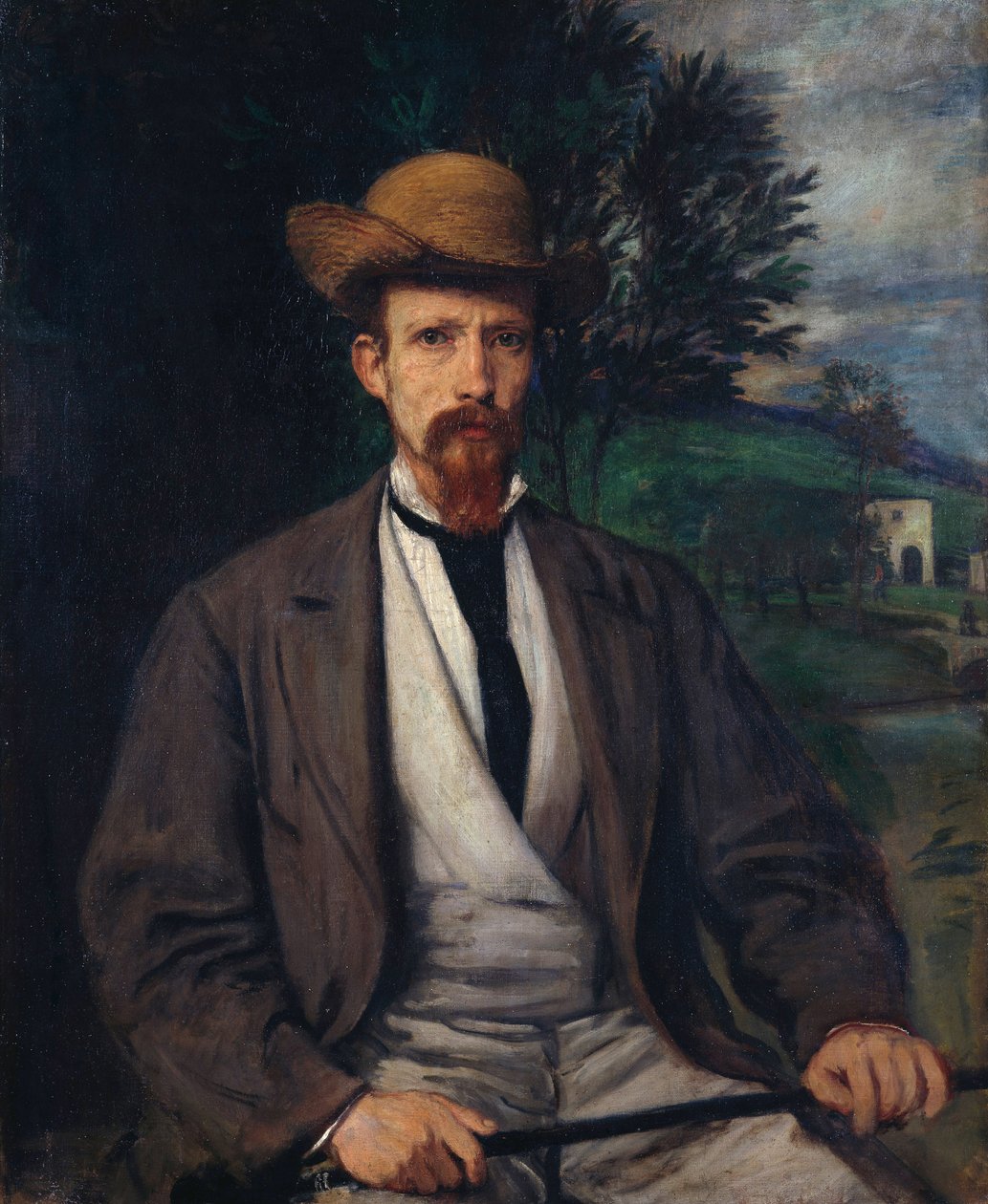 Autoportrait avec chapeau jaune, 1874 - Hans von Marées