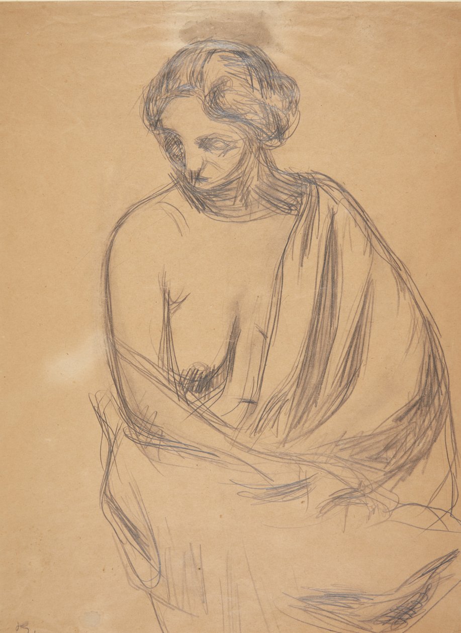 Modèle féminin assis - Harald Giersing