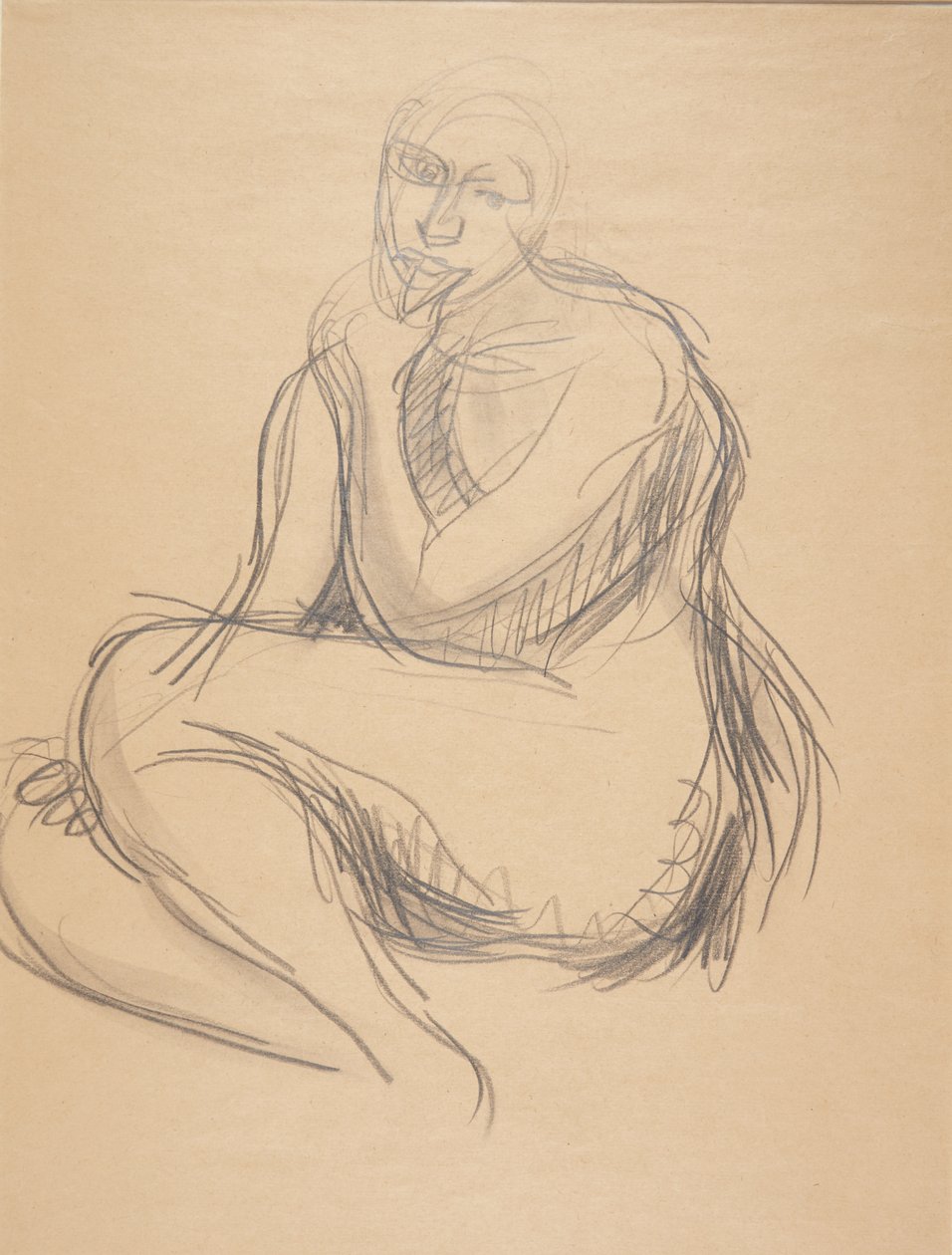 Modèle féminin assis - Harald Giersing
