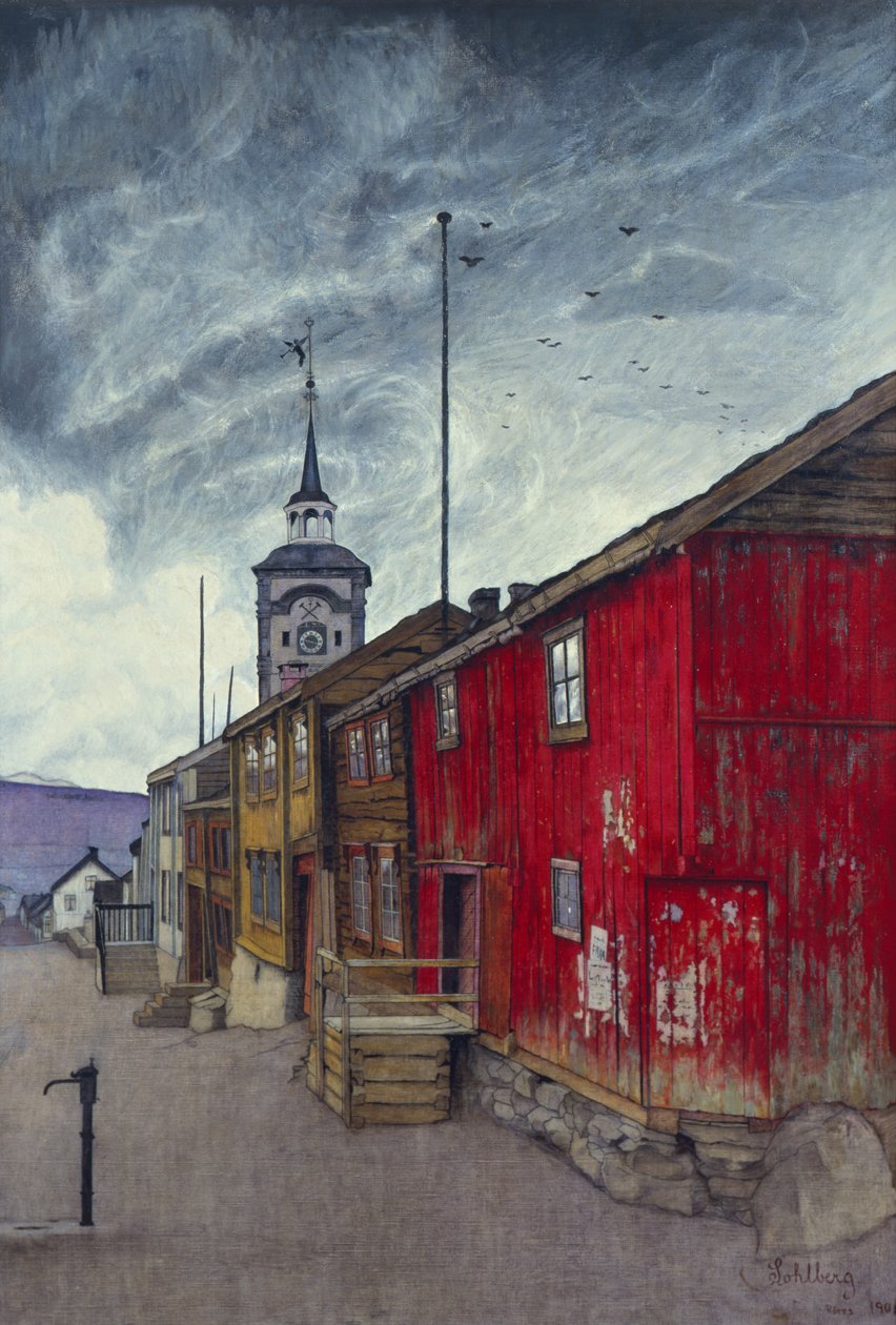 Rue à Røros - Harald Oscar Sohlberg