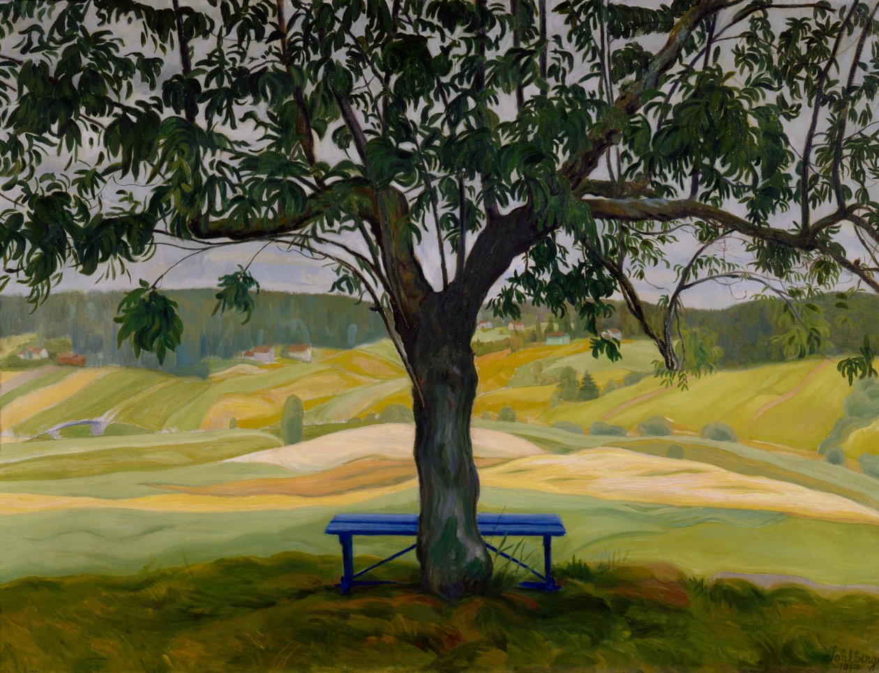 Le banc bleu - Harald Oscar Sohlberg