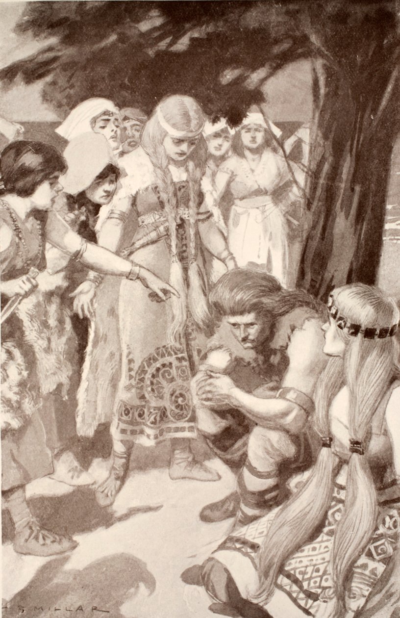 Cuchulainn réprimandé par Emer, illustration de 