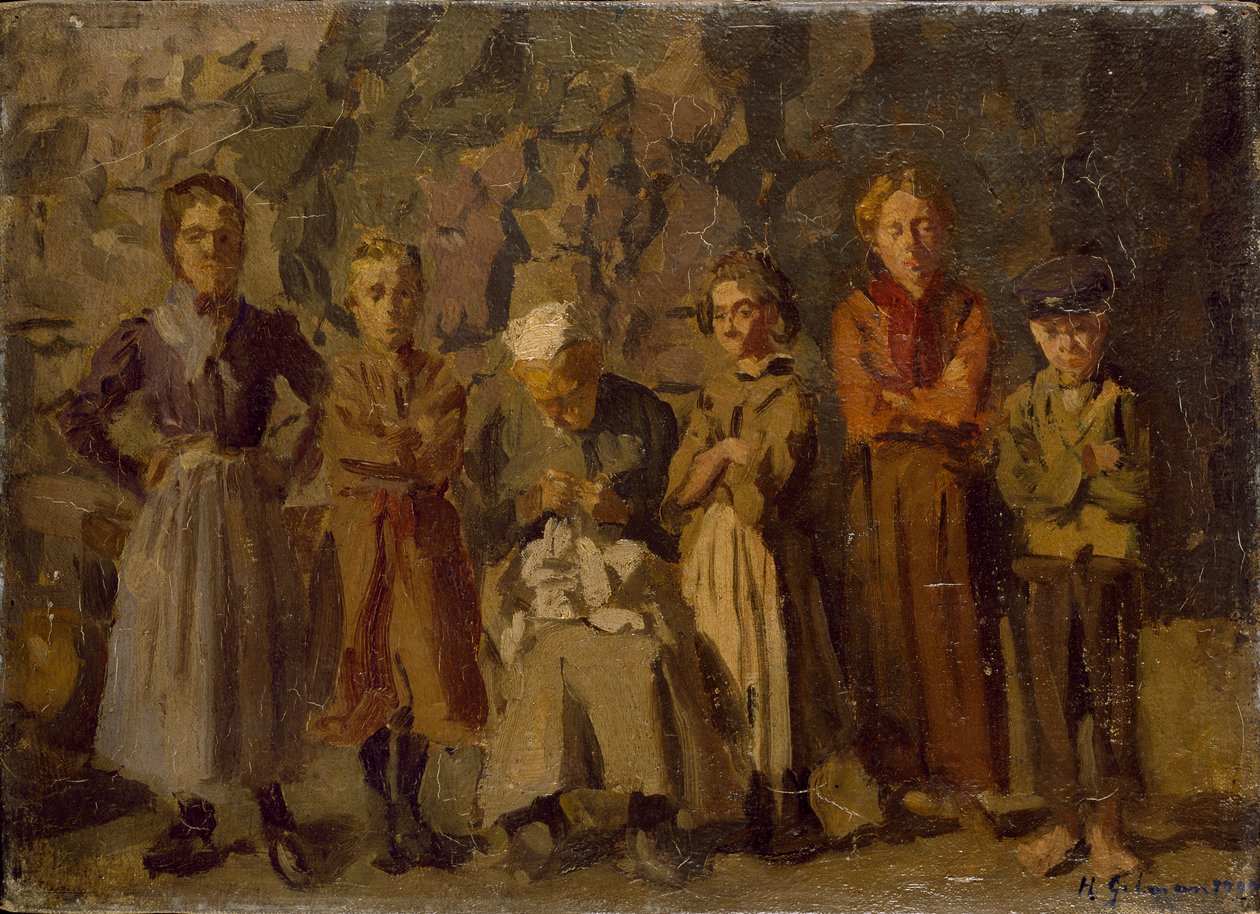 Habitants des grottes, Dieppe, 1907 - Harold Gilman