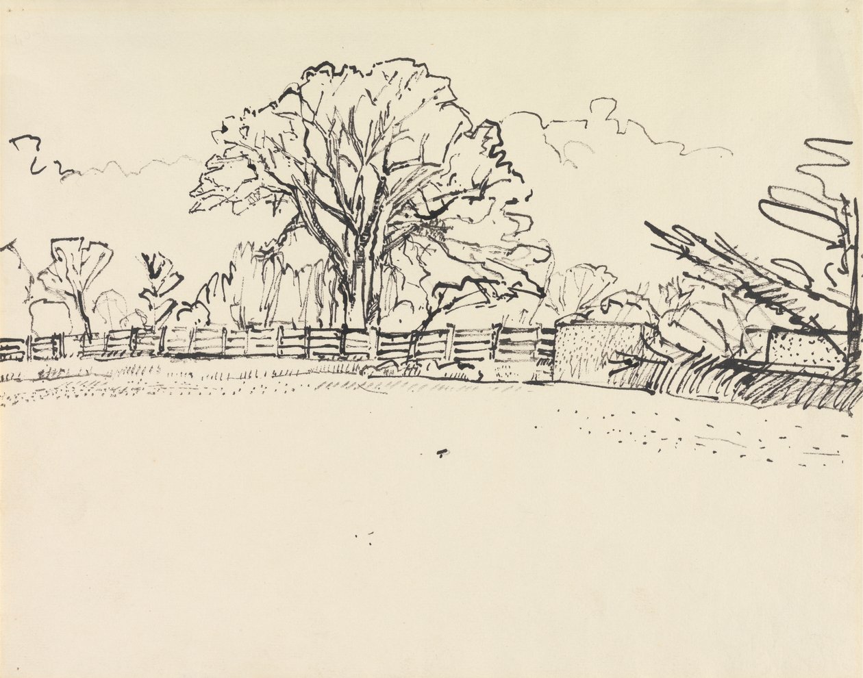 Paysage avec une clôture - Harold Gilman