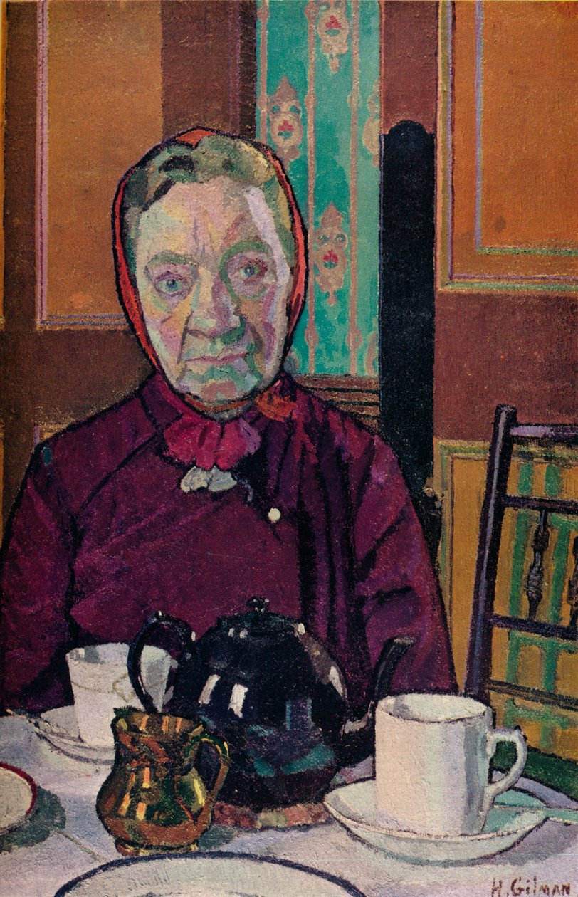 Mme Mounter à la table du petit-déjeuner - Harold Gilman