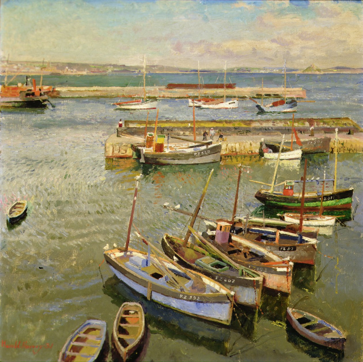 Bateaux, port de Newlyn - Harold Harvey