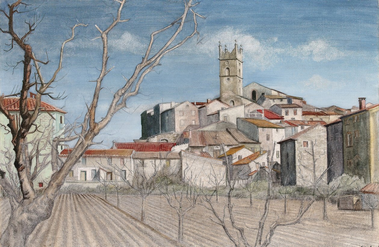 Début du printemps, vue à travers un verger, c.1925 - Harry Morley