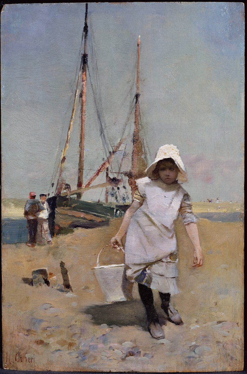 Une fille de pêcheur bretonne - Hector Caffieri