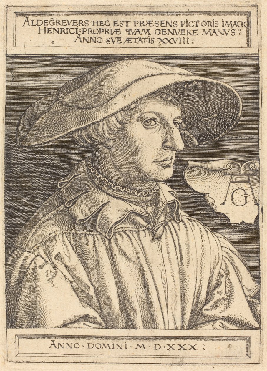Autoportrait, 1530 - Heinrich Aldegrever