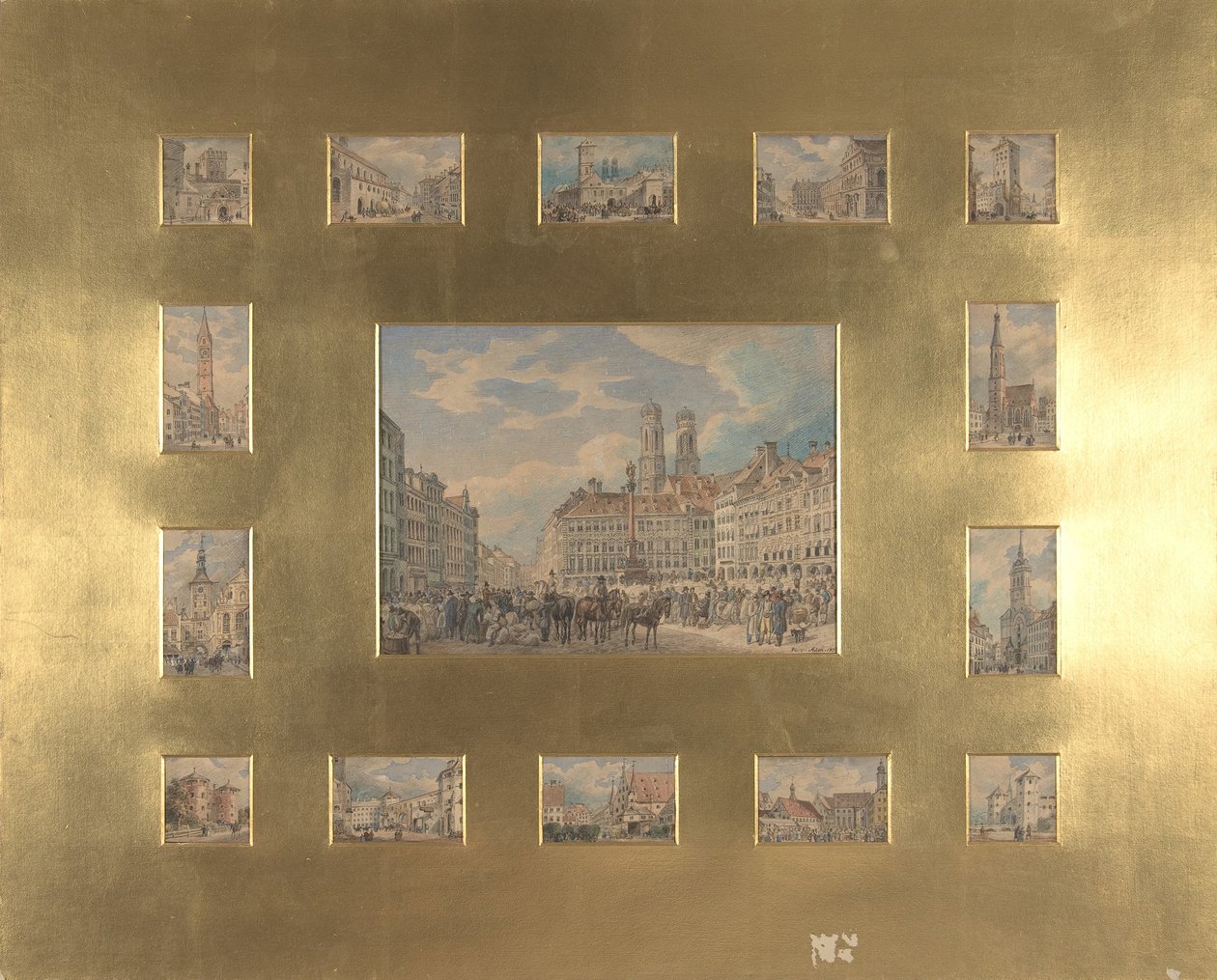 Quinze sujets architecturaux : Vues de Munich, 1835 - Heinrich Adam