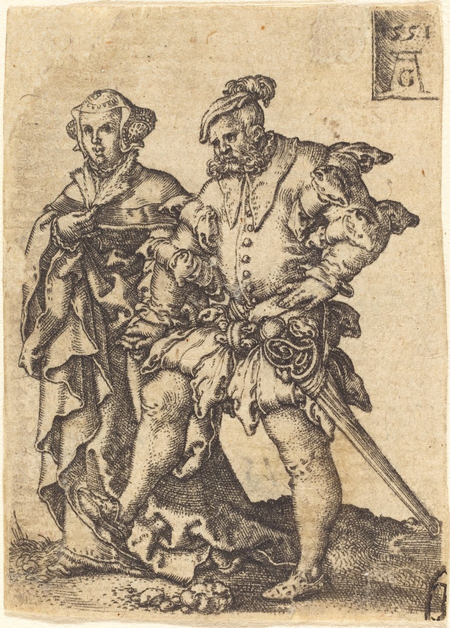 Couple dansant - Heinrich Aldegrever