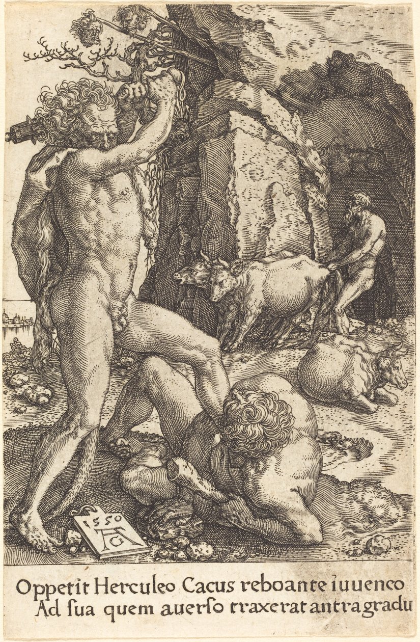 Hercule tuant Cacus - Heinrich Aldegrever