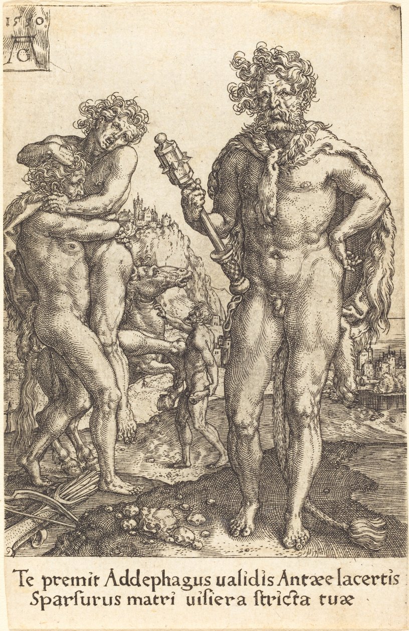 Hercule et Anthée - Heinrich Aldegrever