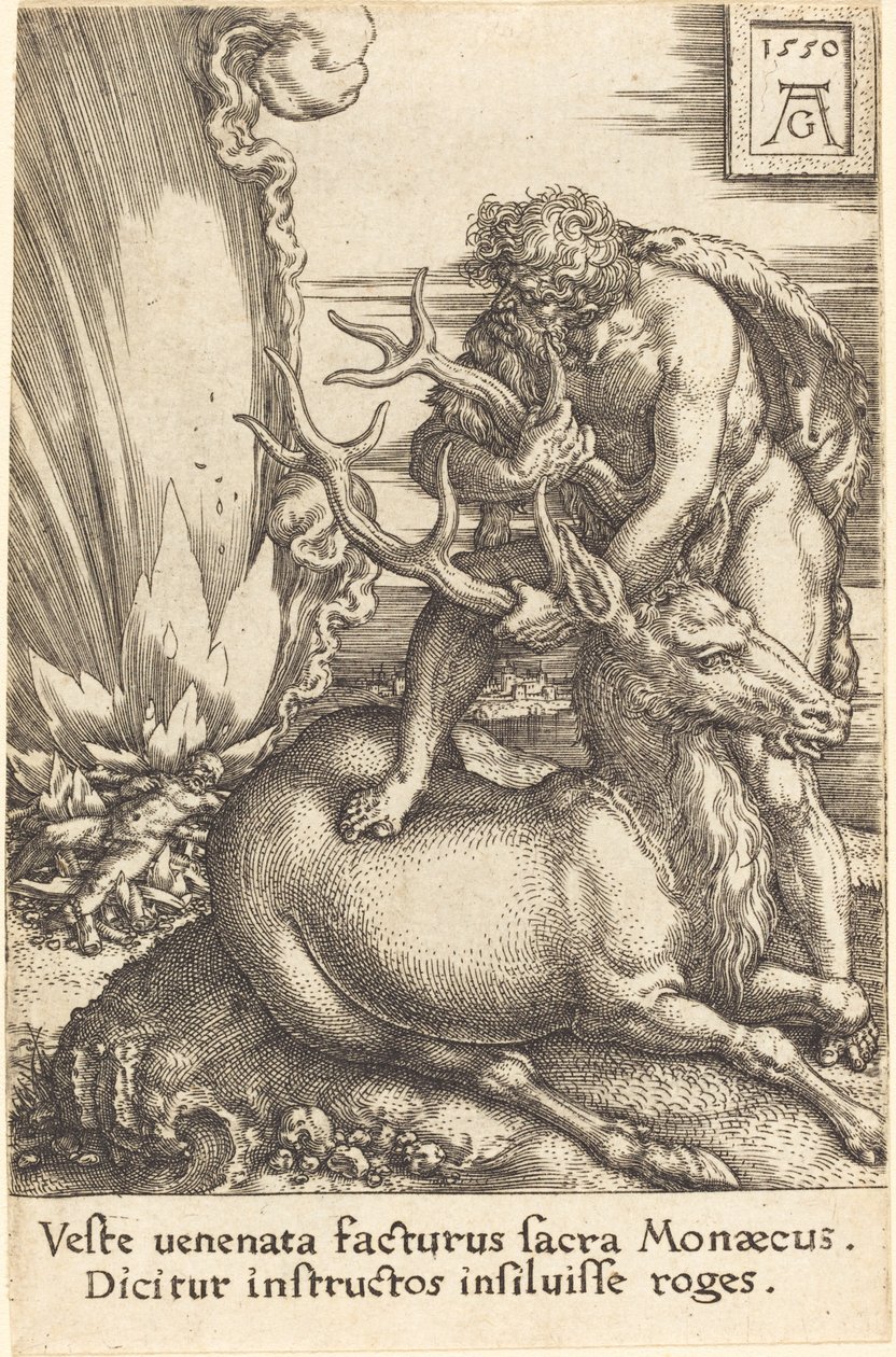 Hercule et la biche, 1550 - Heinrich Aldegrever