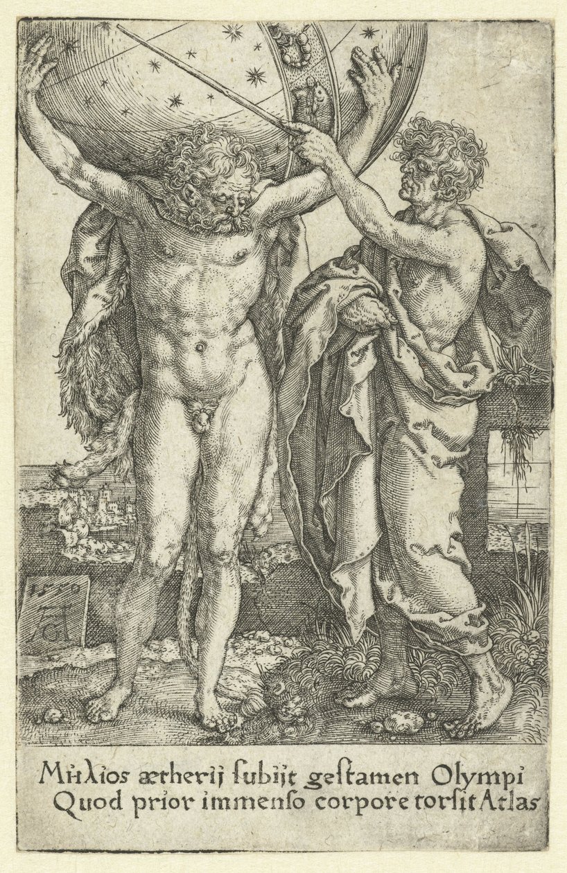 Hercule et Atlas - Heinrich Aldegrever