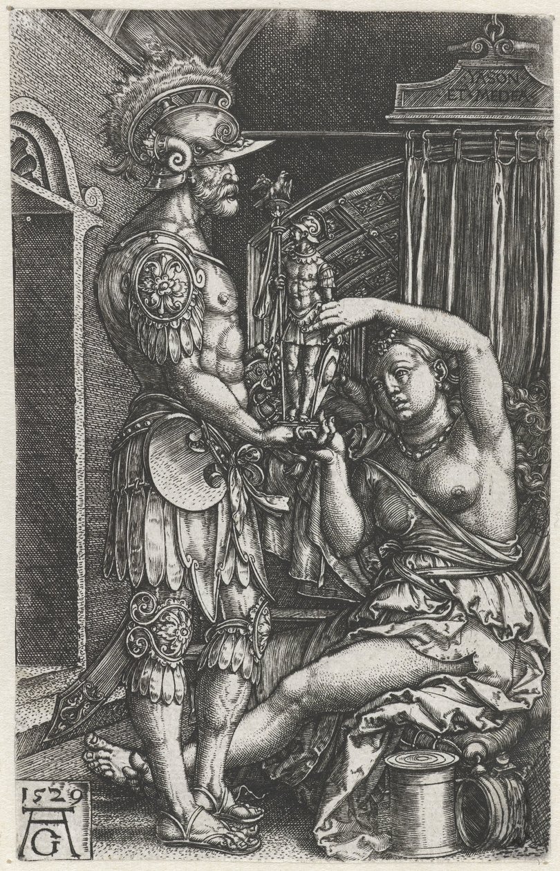 Médée donne une image à Jason - Heinrich Aldegrever
