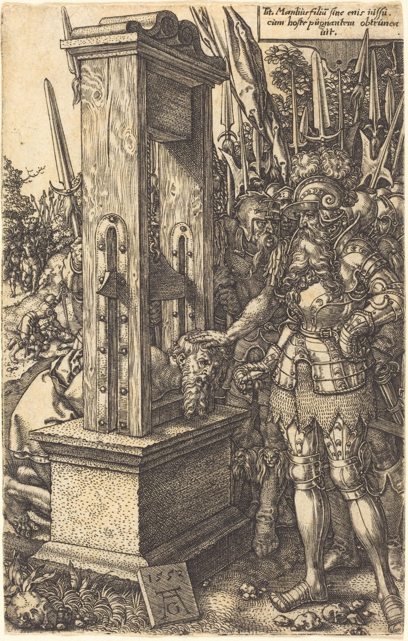 Titus Manlius décapitant son fils - Heinrich Aldegrever