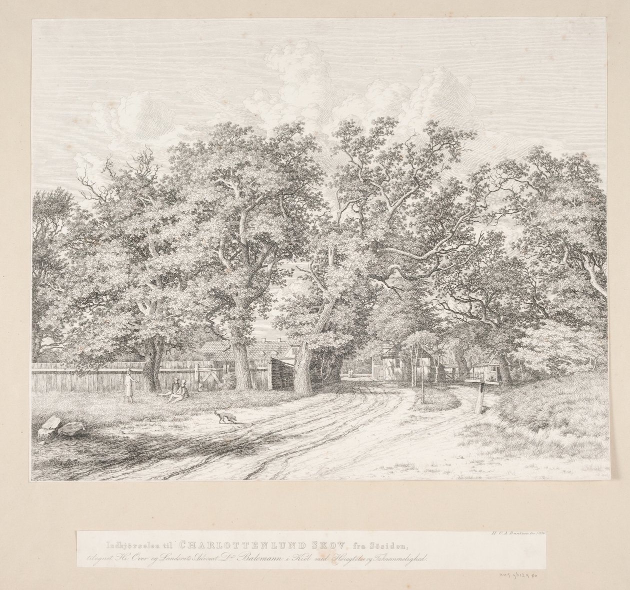 Entrée de la forêt de Charlottenlund depuis le côté du lac - Heinrich Buntzen