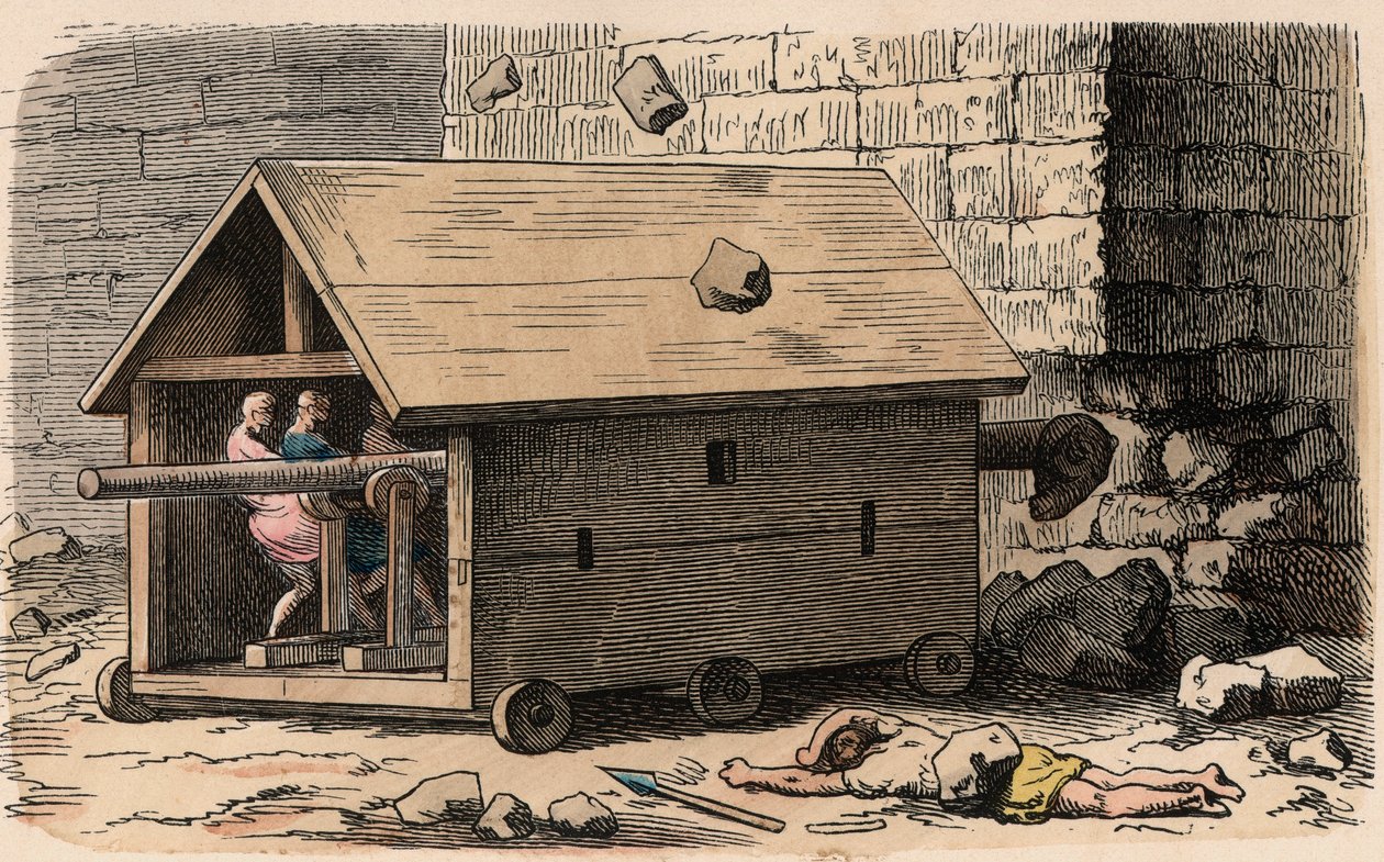 Bélier de siège, engin de siège - Heinrich Leutemann