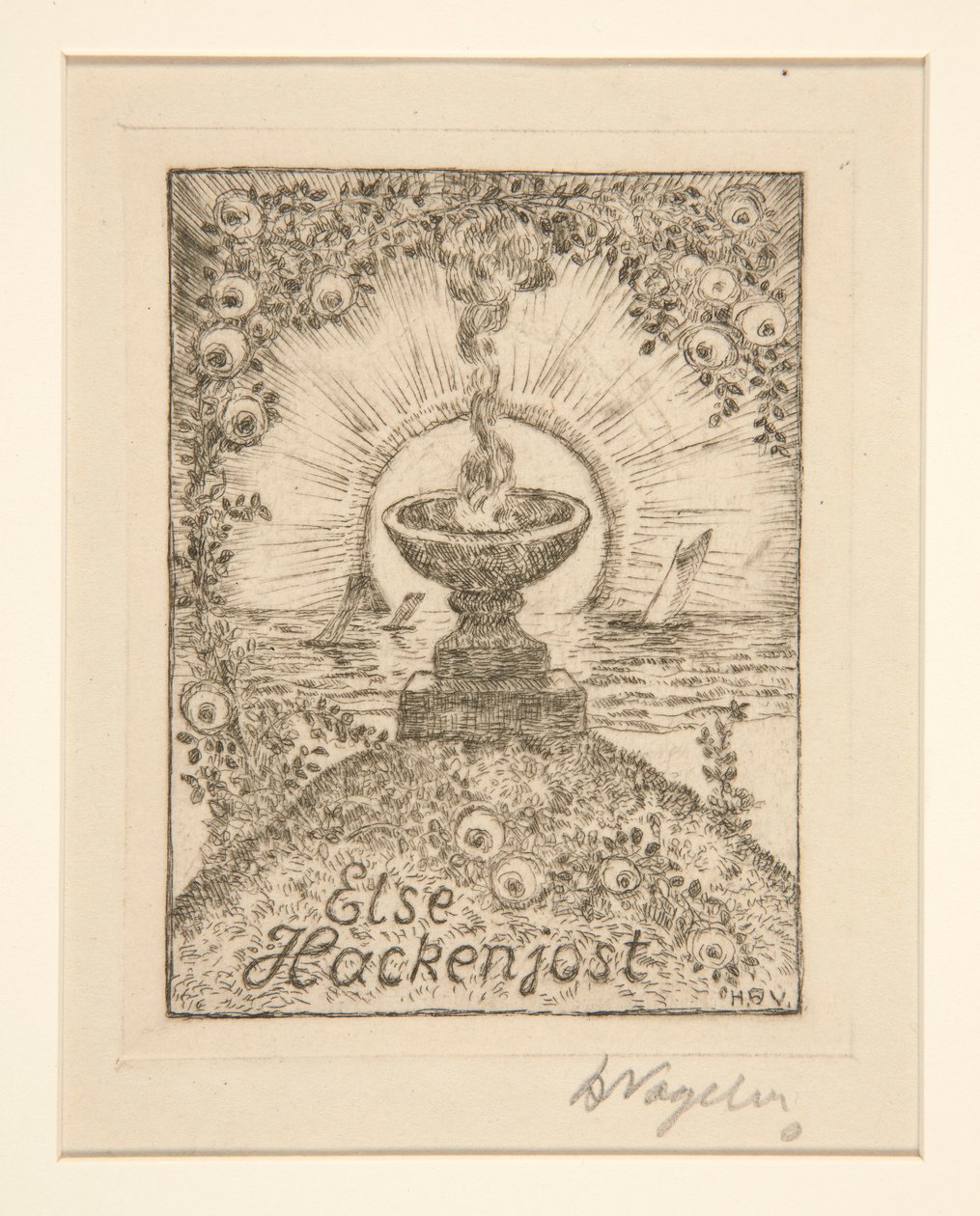 Ex-libris: Else Hackenjost - Heinrich Vogeler